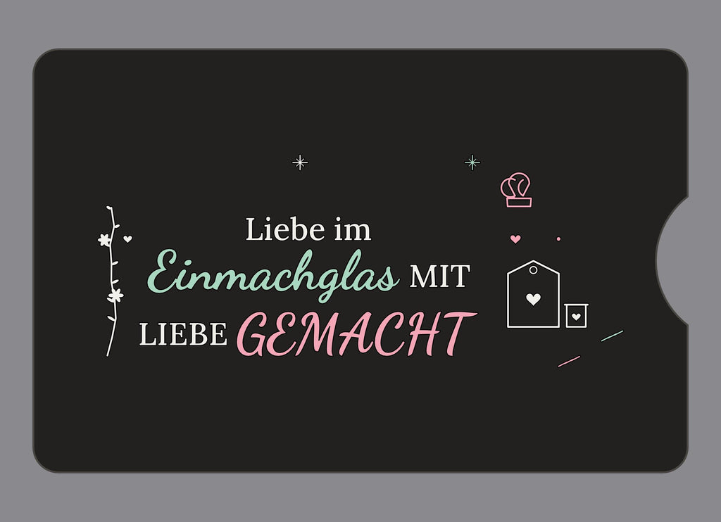 Display-Abdeckung passend für Thermomix TM6 – Liebe im Einmachglas | mehrfarbig, Wunschfarbe möglich