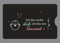 Display-Abdeckung passend für Thermomix TM6 – Ich bin nicht dick, ich bin ein Gourmet | mehrfarbig, Wunschfarbe möglich