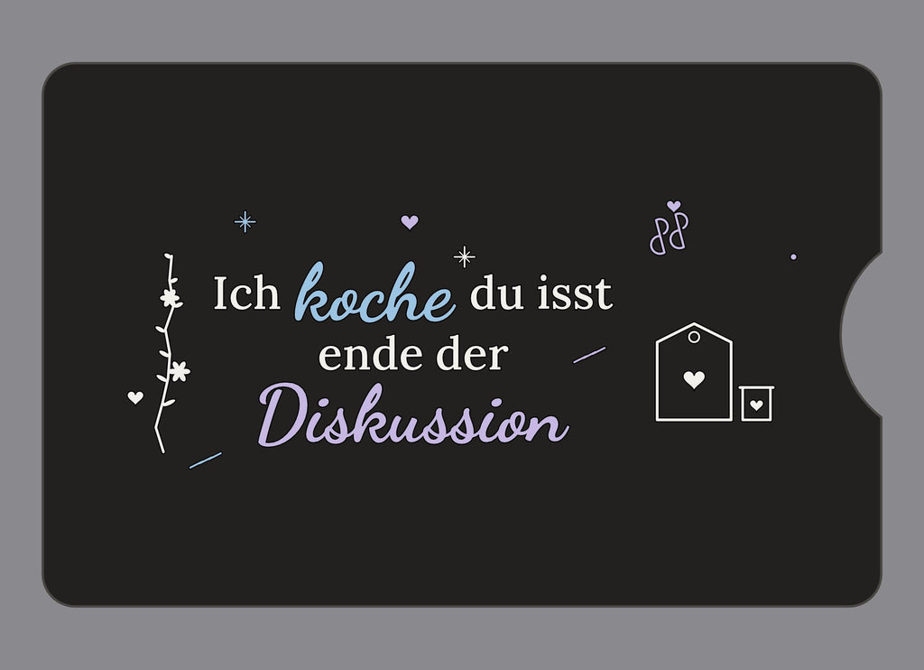 Display-Abdeckung passend für Thermomix TM6 – Ich koche, du isst – Ende der Diskussion | mehrfarbig, Wunschfarbe möglich