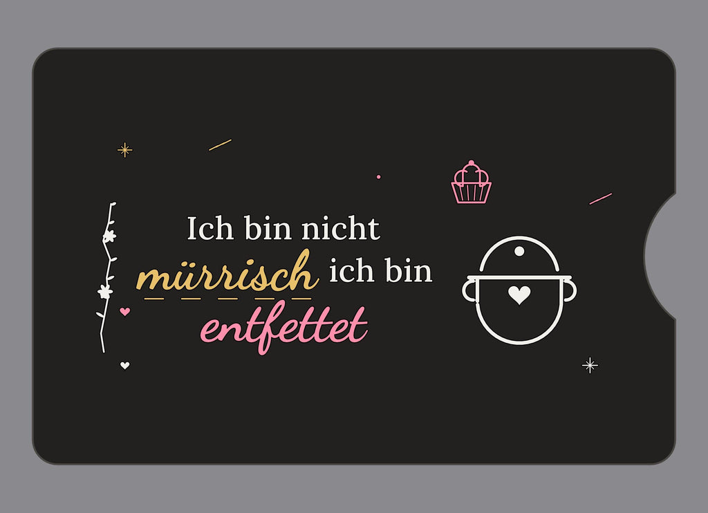 Display-Abdeckung passend für Thermomix TM6 – Ich bin nicht mürrisch ich bin entfettet | mehrfarbig, Wunschfarbe möglich