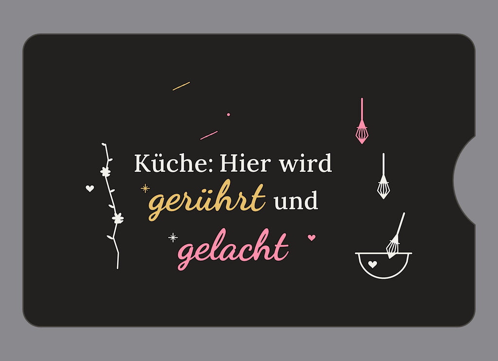 Display-Abdeckung passend für Thermomix TM6 – Küche: Hier wird gerührt und gelacht | mehrfarbig, Wunschfarbe möglich