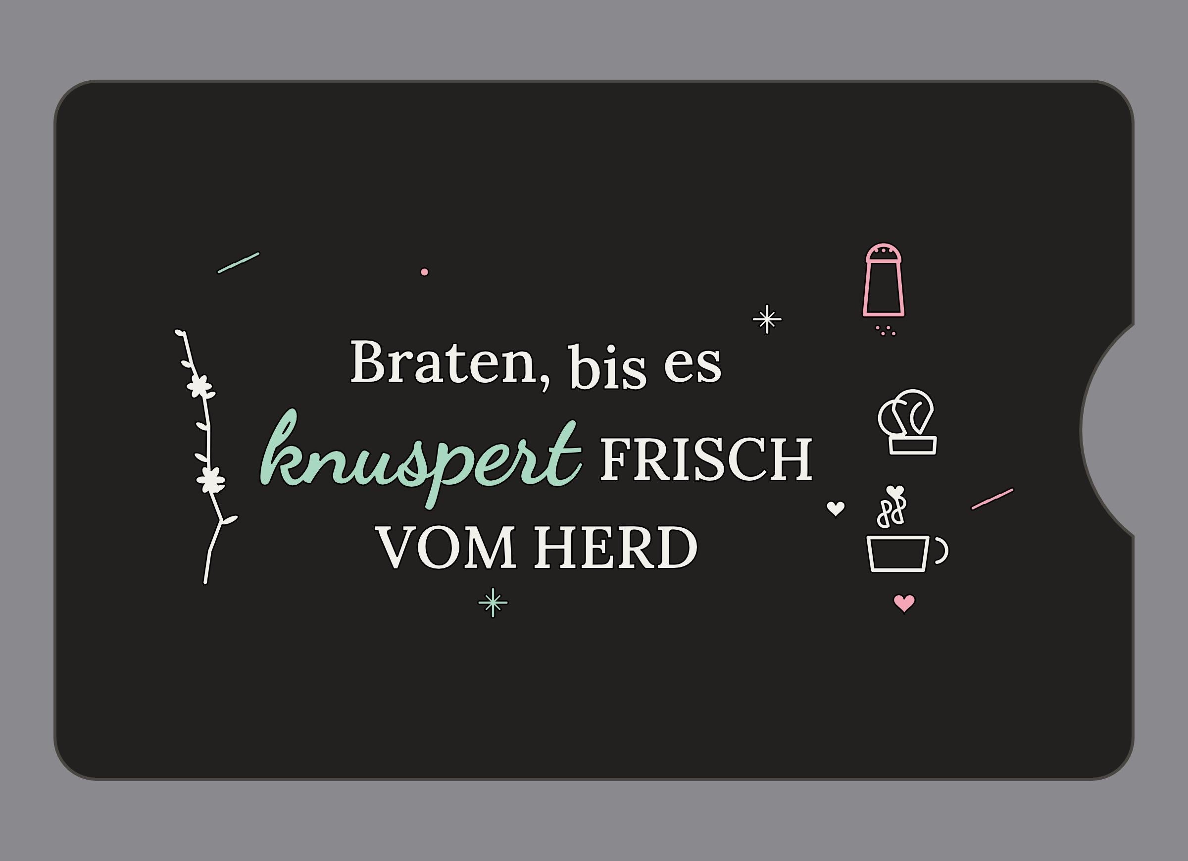 Display-Abdeckung passend für Thermomix TM6 – Braten, bis es knuspert | mehrfarbig, Wunschfarbe möglich