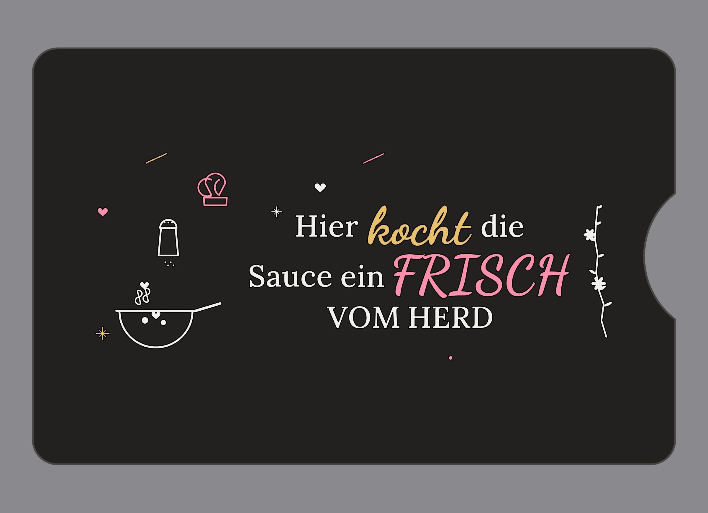 Display-Abdeckung passend für Thermomix TM6 – Hier kocht die Sauce ein | mehrfarbig, Wunschfarbe möglich