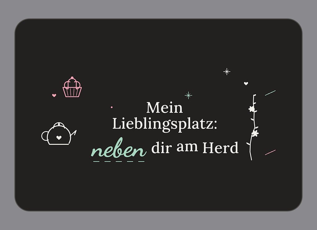 Display-Abdeckung passend für Thermomix TM7 – Mein Lieblingsplatz: neben dir am Herd | mehrfarbig, Wunschfarbe möglich