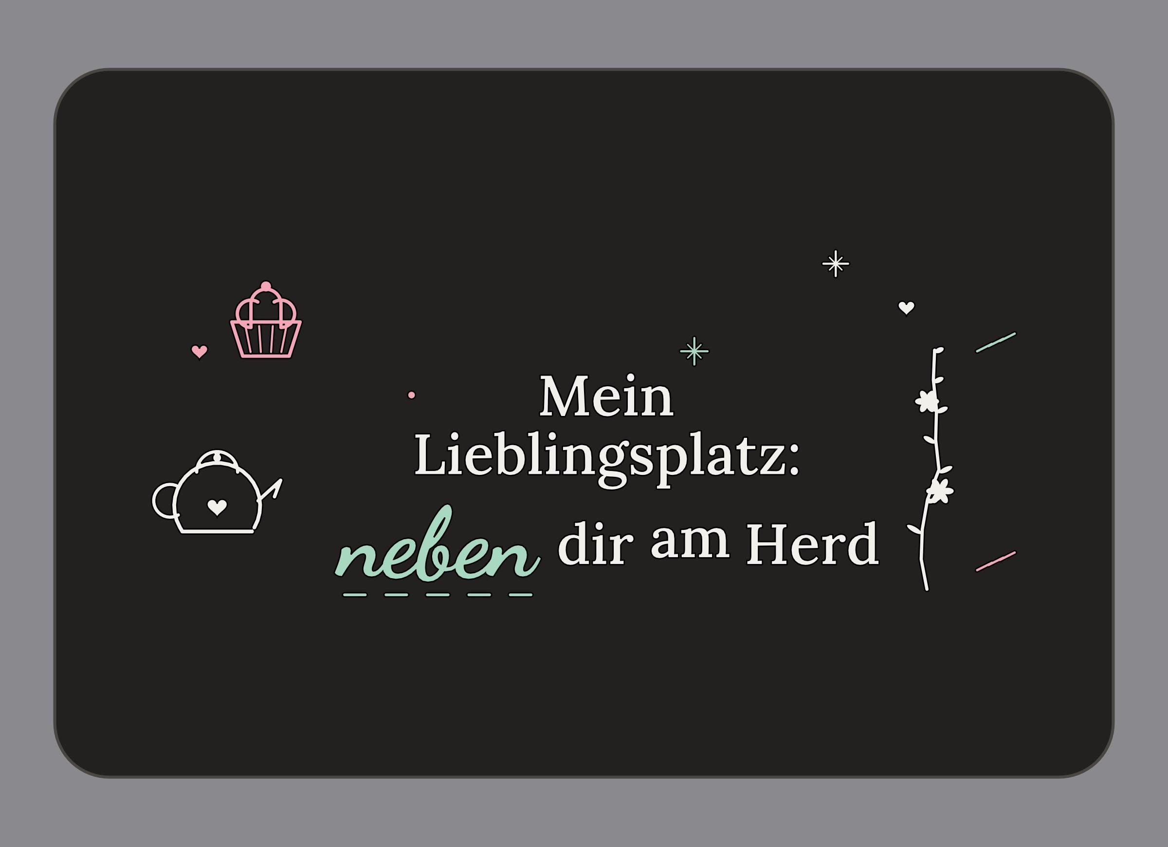 Display-Abdeckung passend für Thermomix TM7 – Mein Lieblingsplatz: neben dir am Herd | mehrfarbig, Wunschfarbe möglich