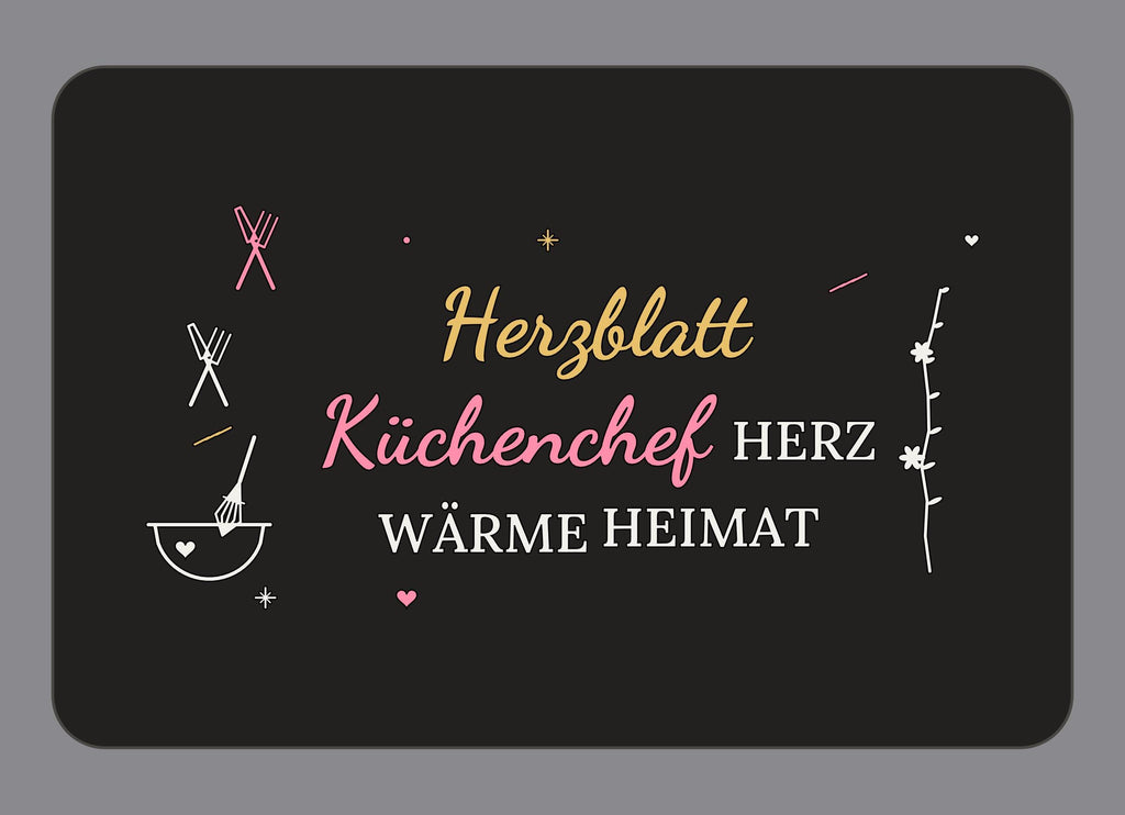 Display-Abdeckung passend für Thermomix TM7 – Herzblatt Küchenchef | mehrfarbig, Wunschfarbe möglich