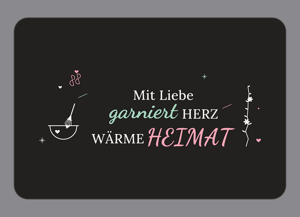 Display-Abdeckung passend für Thermomix TM7 – Mit Liebe garniert | mehrfarbig, Wunschfarbe möglich