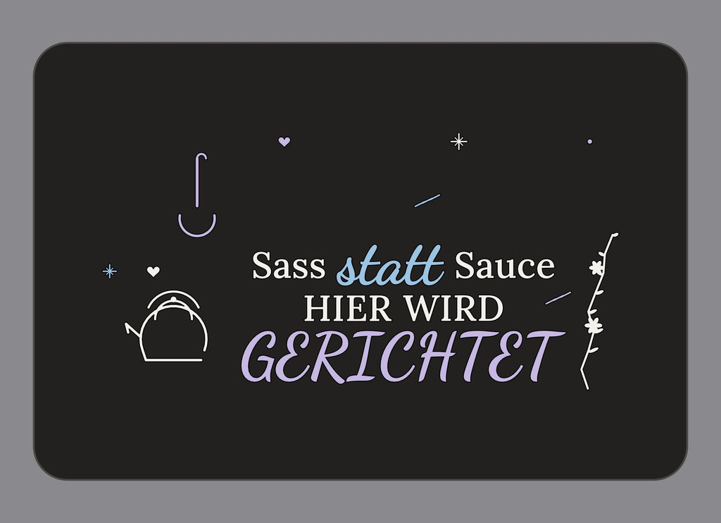 Display-Abdeckung passend für Thermomix TM7 – Sass statt Sauce | mehrfarbig, Wunschfarbe möglich