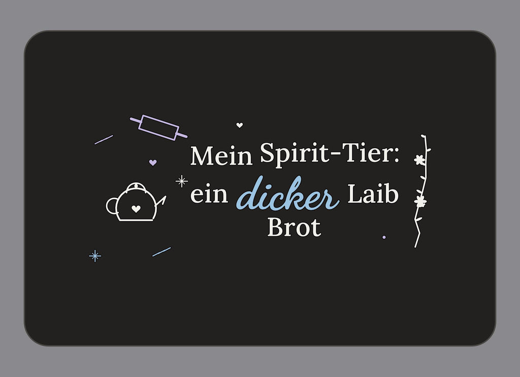 Display-Abdeckung passend für Thermomix TM7 – Mein Spirit-Tier: ein dicker Laib Brot | mehrfarbig, Wunschfarbe möglich