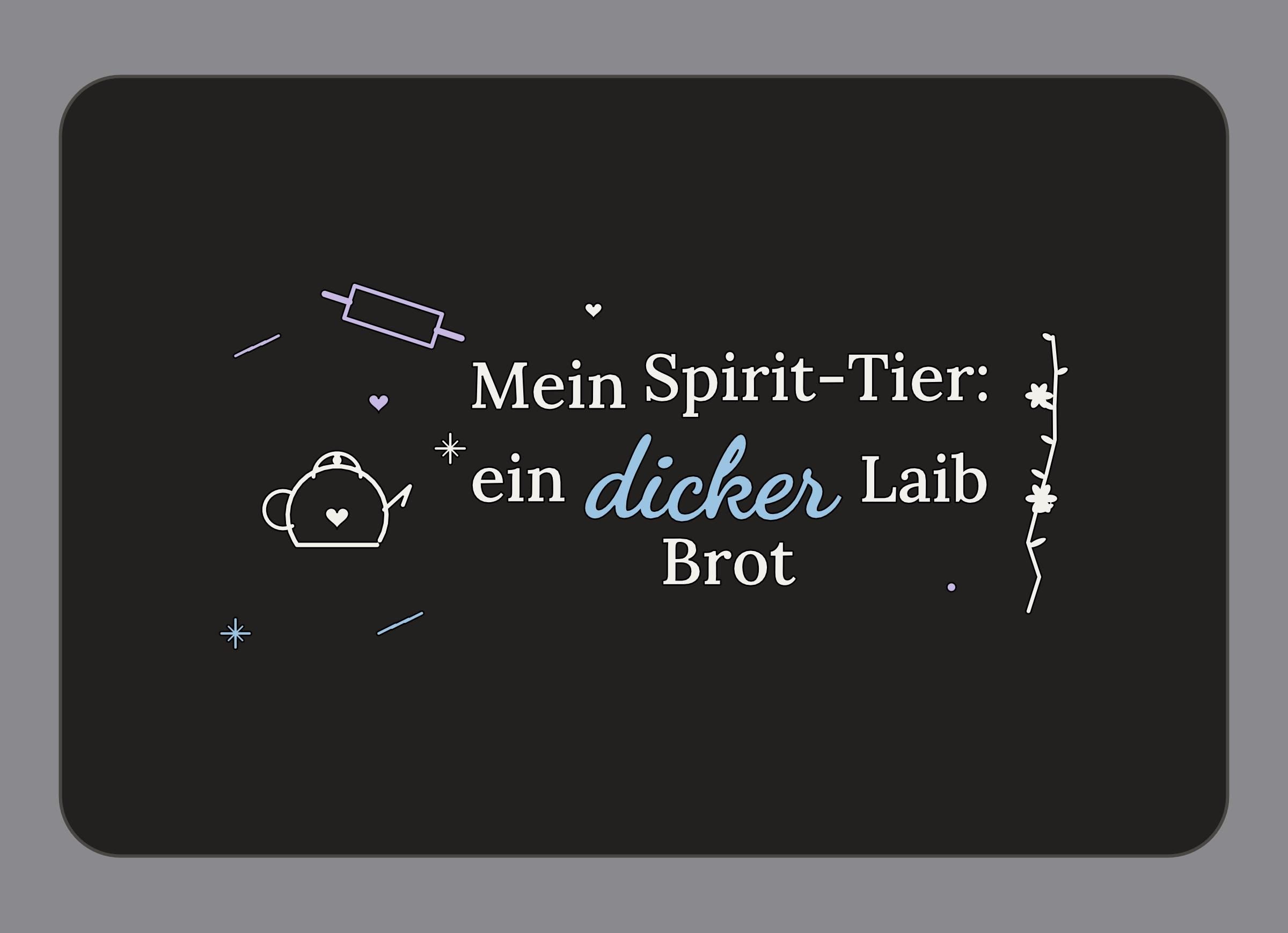 Display-Abdeckung passend für Thermomix TM7 – Mein Spirit-Tier: ein dicker Laib Brot | mehrfarbig, Wunschfarbe möglich