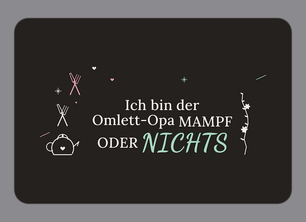 Display-Abdeckung passend für Thermomix TM7 – Ich bin der Omlett-Opa | mehrfarbig, Wunschfarbe möglich