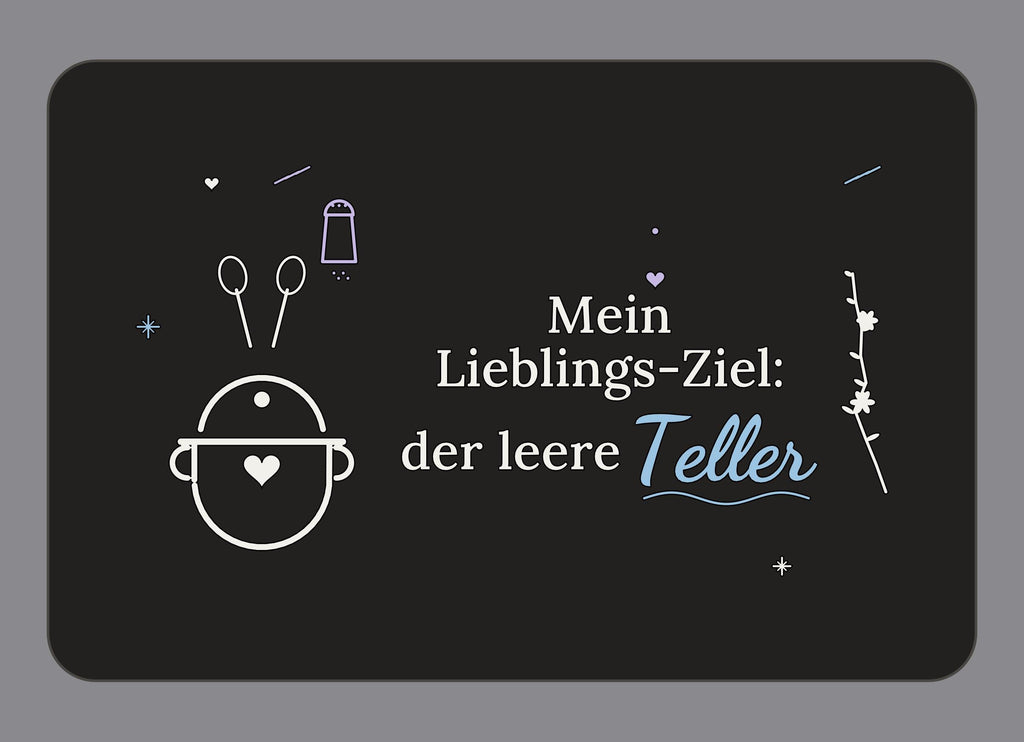 Display-Abdeckung passend für Thermomix TM7 – Mein Lieblings-Ziel: der leere Teller | mehrfarbig, Wunschfarbe möglich