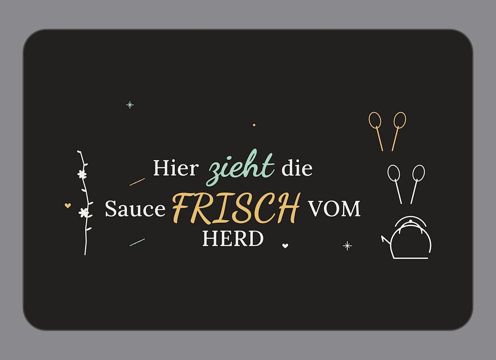 Display-Abdeckung passend für Thermomix TM7 – Hier zieht die Sauce | mehrfarbig, Wunschfarbe möglich