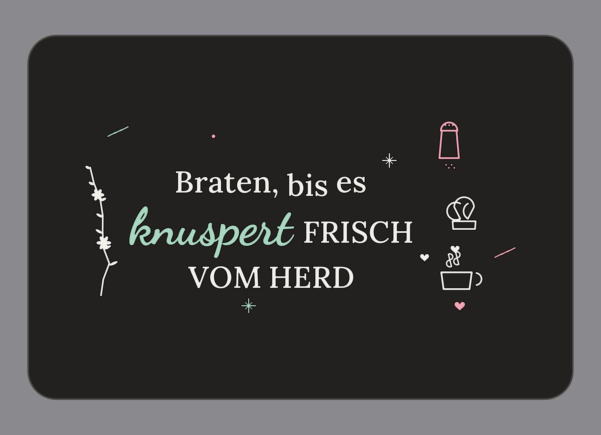 Display-Abdeckung passend für Thermomix TM7 – Braten, bis es knuspert | mehrfarbig, Wunschfarbe möglich