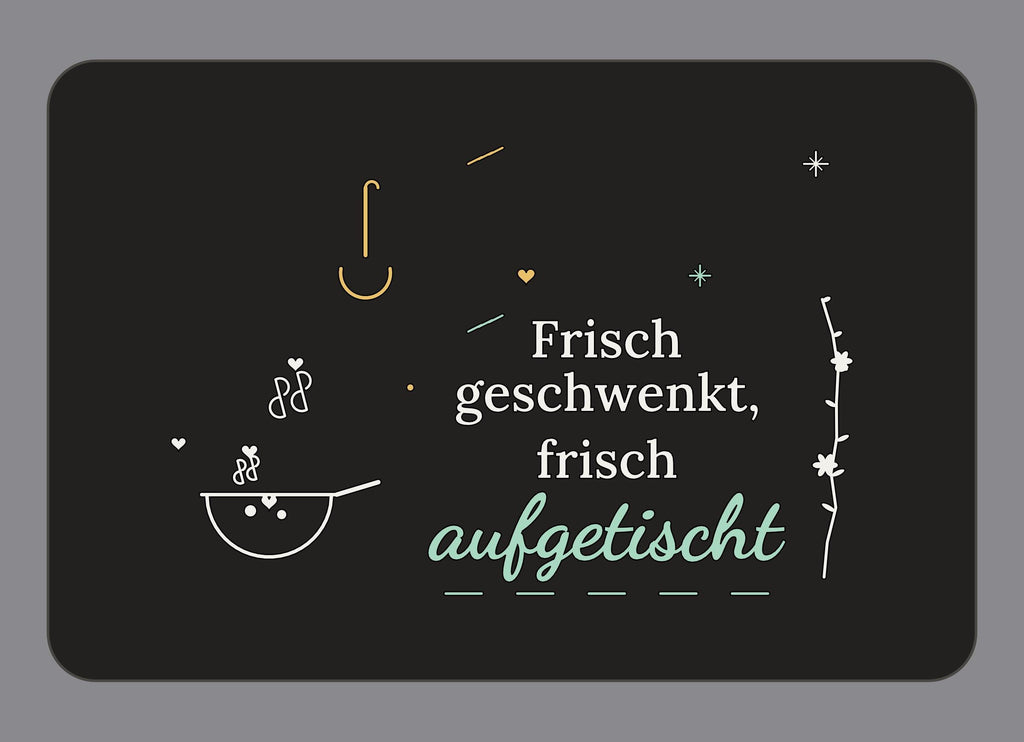 Display-Abdeckung passend für Thermomix TM7 – Frisch geschwenkt, frisch aufgetischt | mehrfarbig, Wunschfarbe möglich