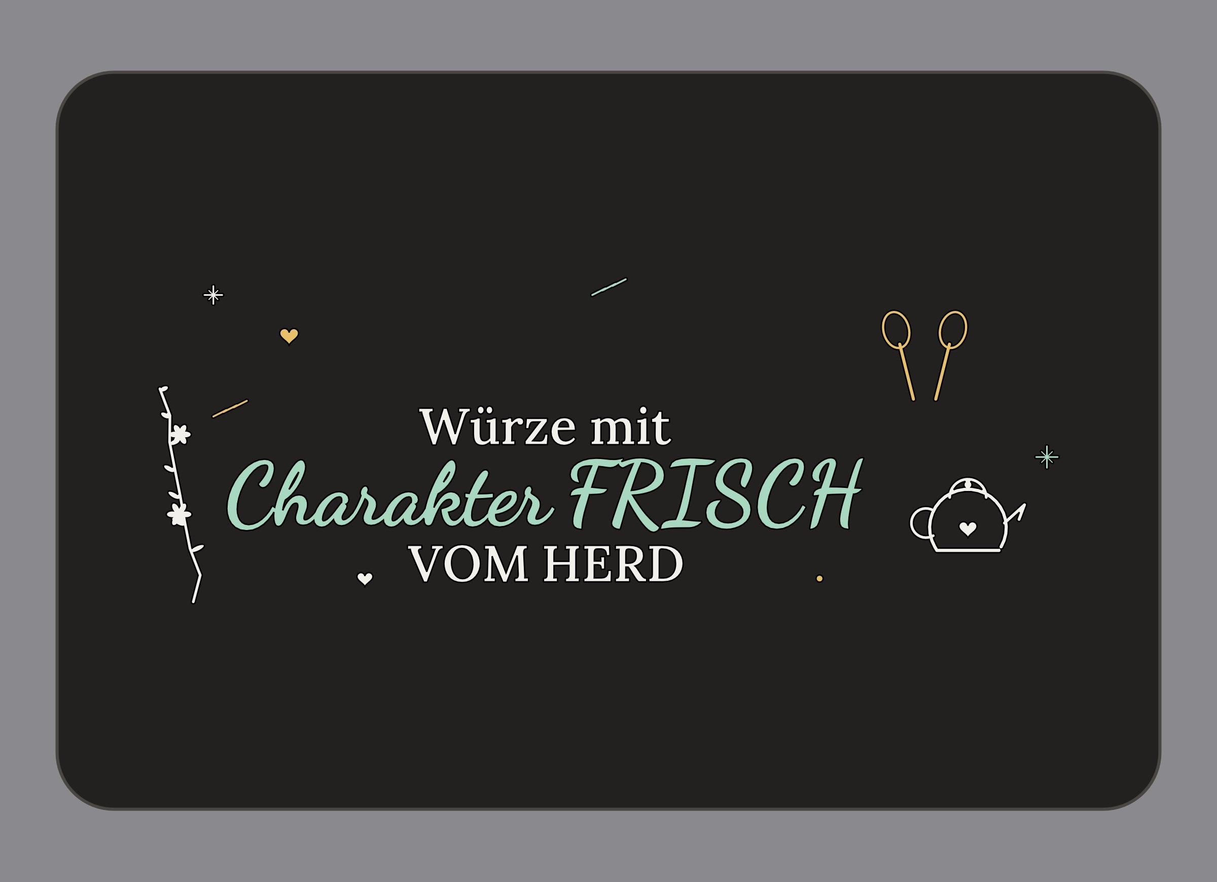 Display-Abdeckung passend für Thermomix TM7 – Würze mit Charakter | mehrfarbig, Wunschfarbe möglich