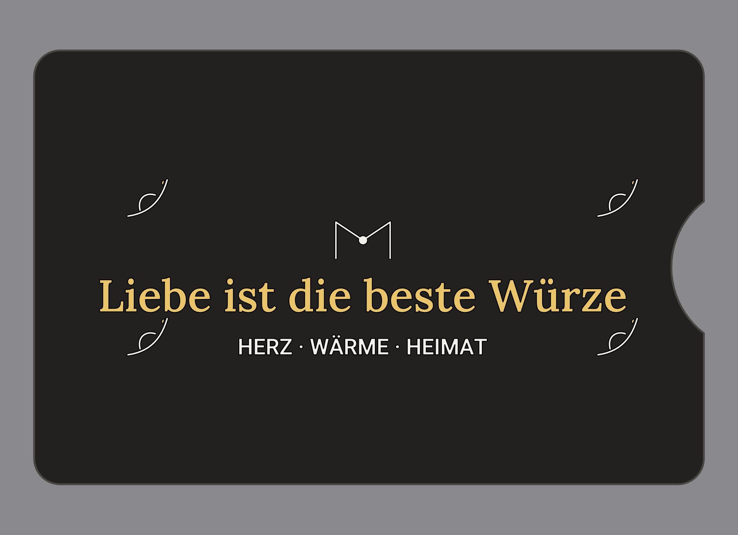 Display-Abdeckung passend für Thermomix TM6 – Liebe ist die beste Würze | mehrfarbig, Wunschfarbe möglich