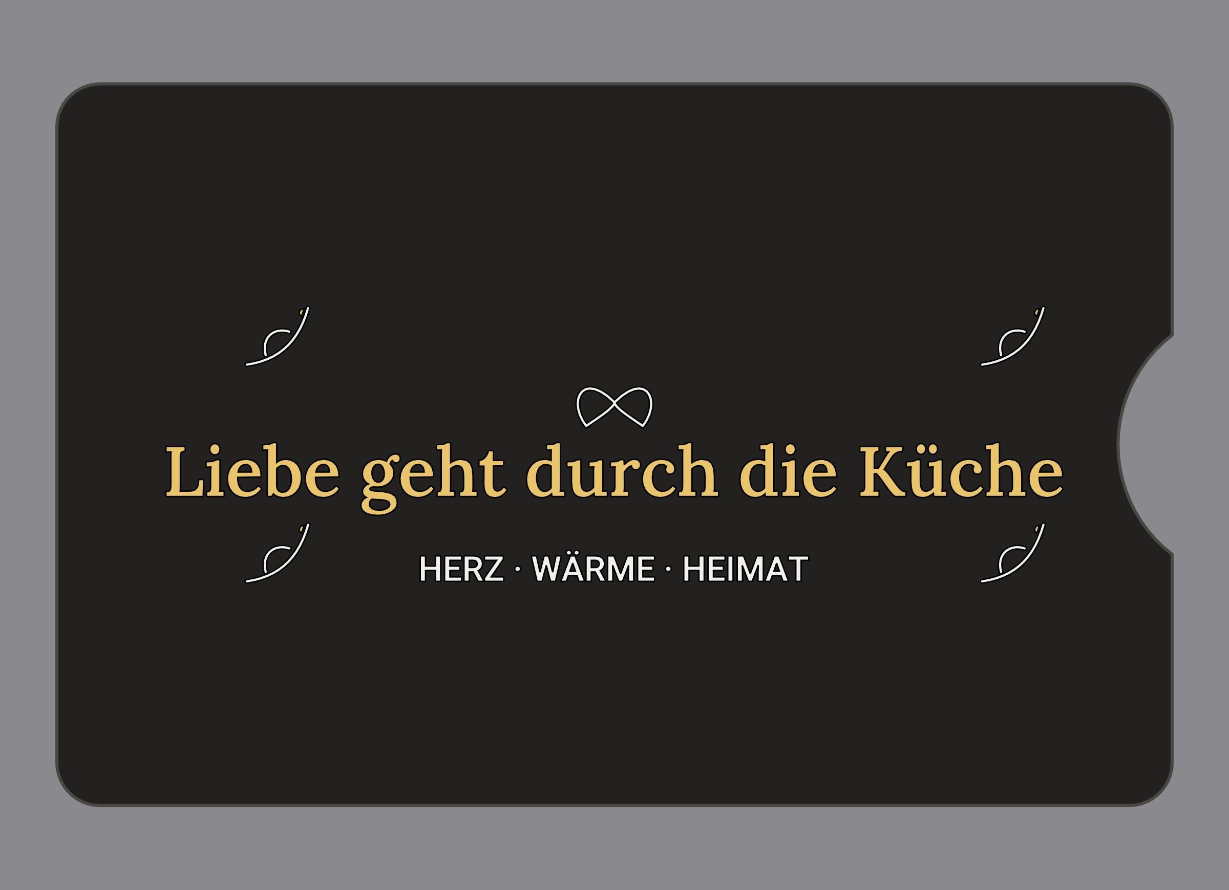 Display-Abdeckung passend für Thermomix TM6 – Liebe geht durch die Küche | mehrfarbig, Wunschfarbe möglich