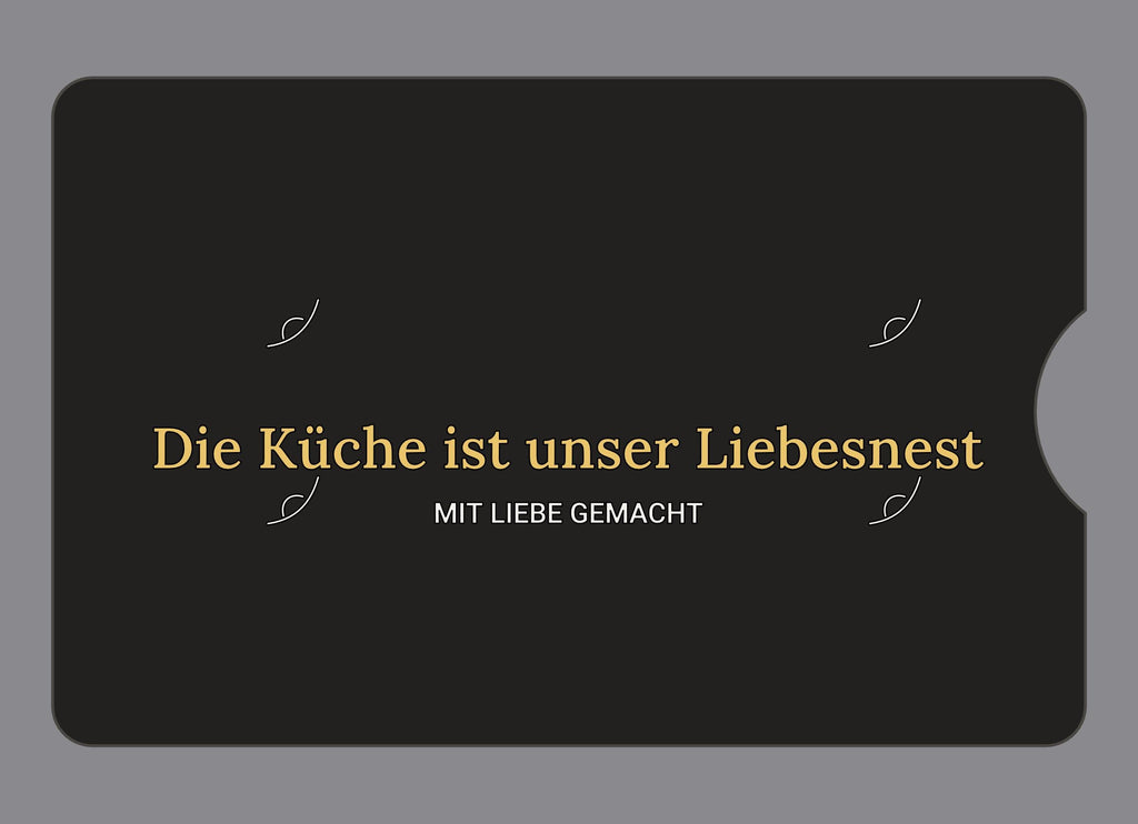 Display-Abdeckung passend für Thermomix TM6 – Die Küche ist unser Liebesnest | mehrfarbig, Wunschfarbe möglich