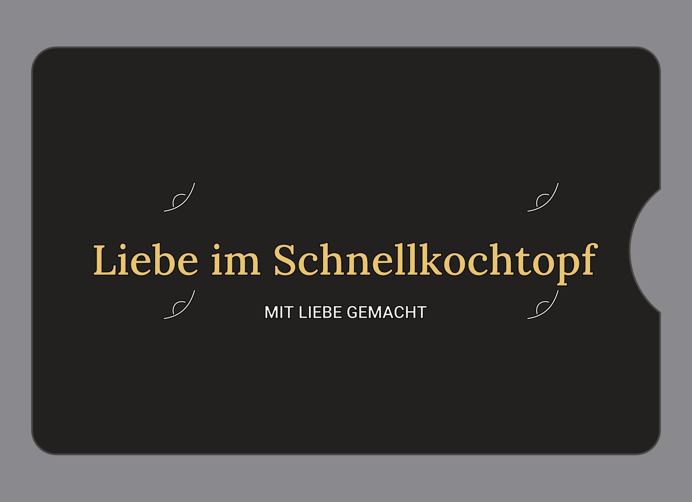 Display-Abdeckung passend für Thermomix TM6 – Liebe im Schnellkochtopf | mehrfarbig, Wunschfarbe möglich