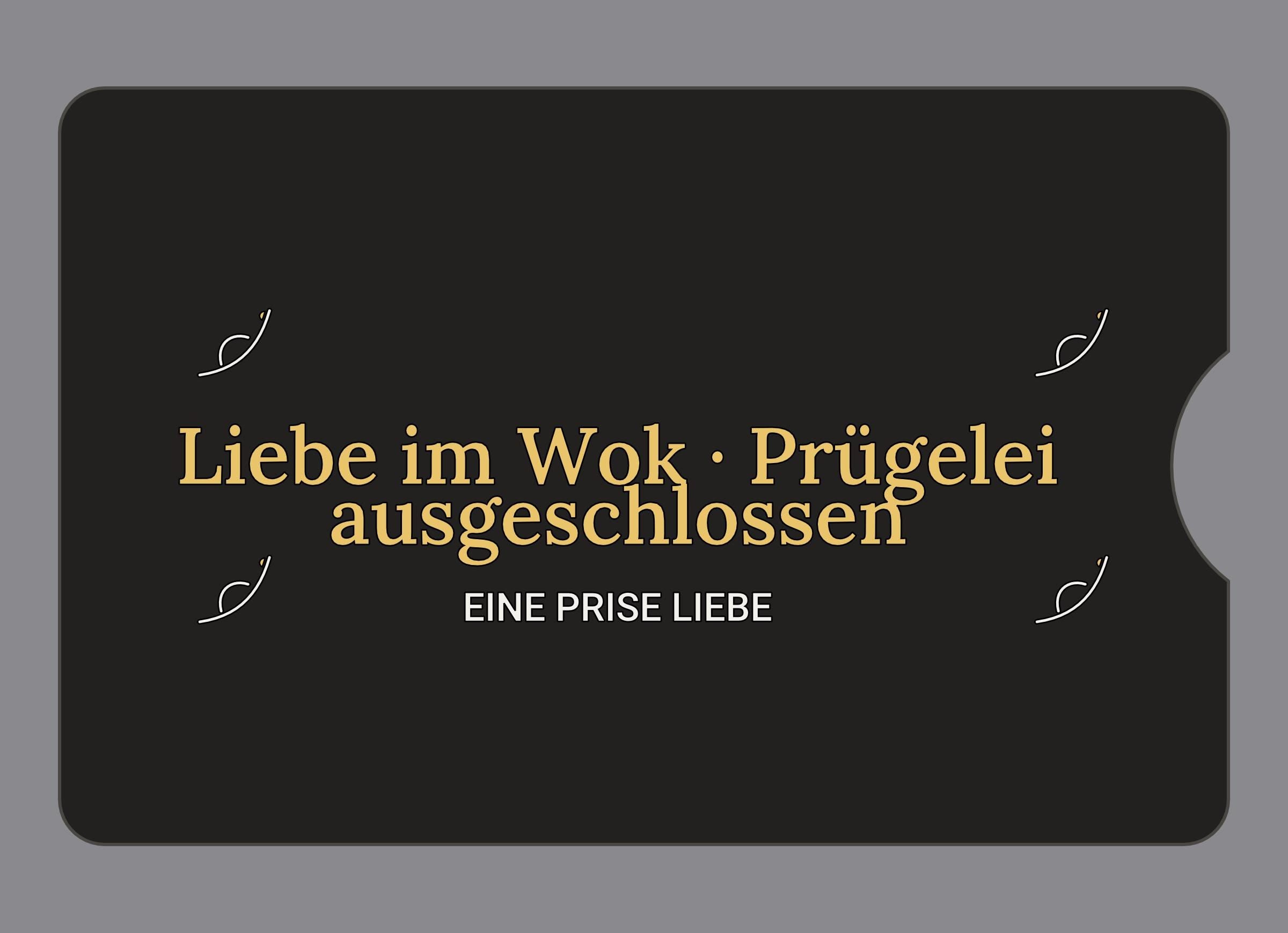 Display-Abdeckung passend für Thermomix TM6 – Liebe im Wok, Prügelei ausgeschlossen | mehrfarbig, Wunschfarbe möglich