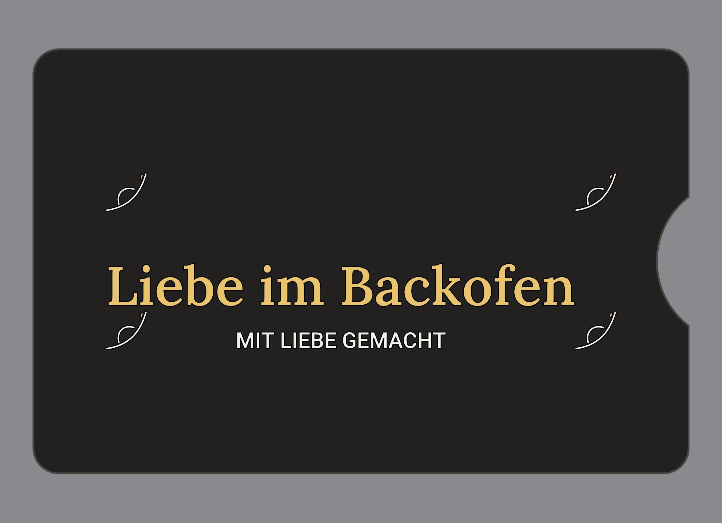 Display-Abdeckung passend für Thermomix TM6 – Liebe im Backofen | mehrfarbig, Wunschfarbe möglich