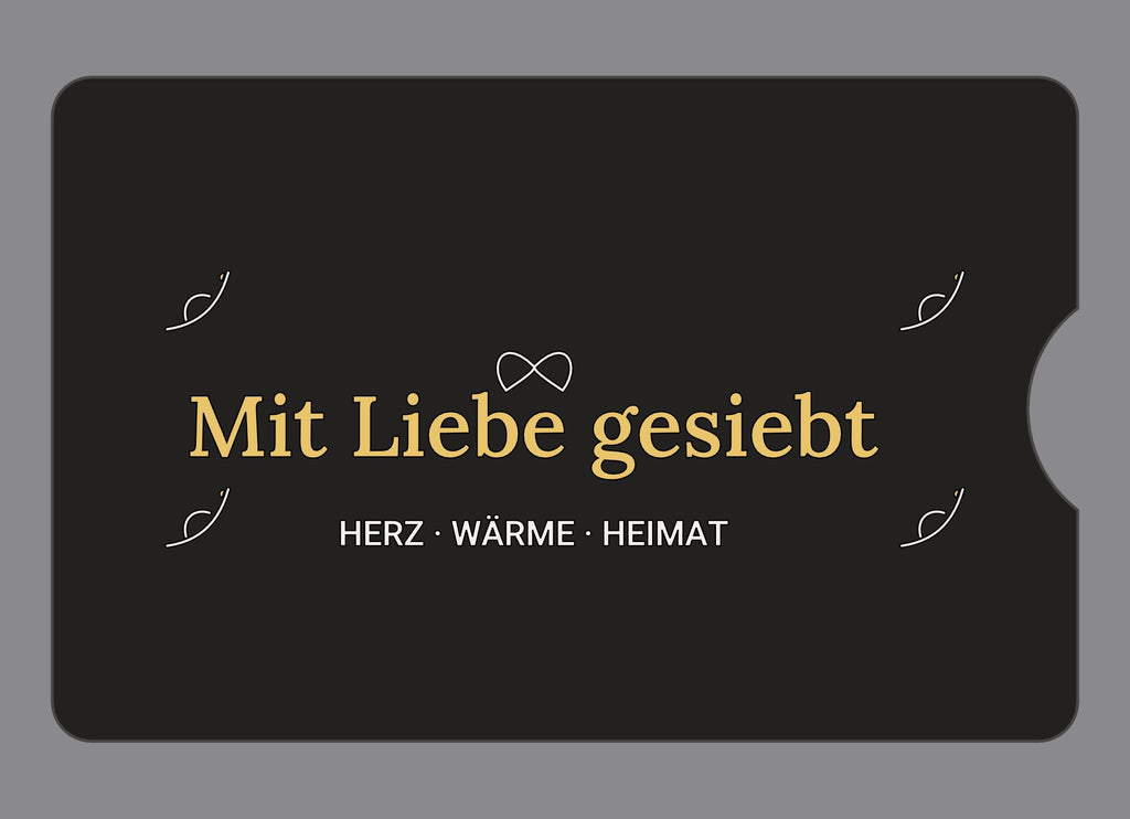 Display-Abdeckung passend für Thermomix TM6 – Mit Liebe gesiebt | mehrfarbig, Wunschfarbe möglich