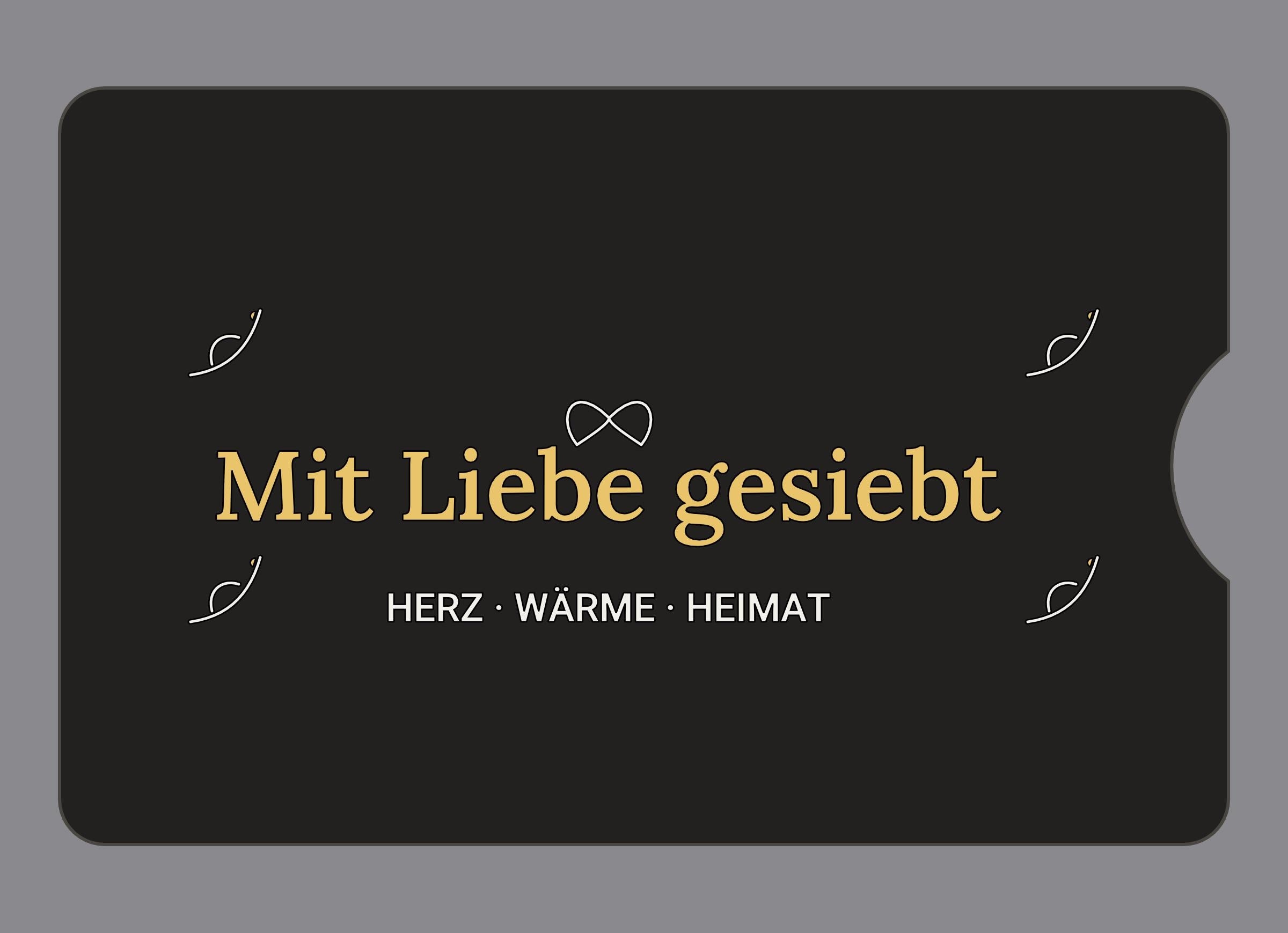 Display-Abdeckung passend für Thermomix TM6 – Mit Liebe gesiebt | mehrfarbig, Wunschfarbe möglich