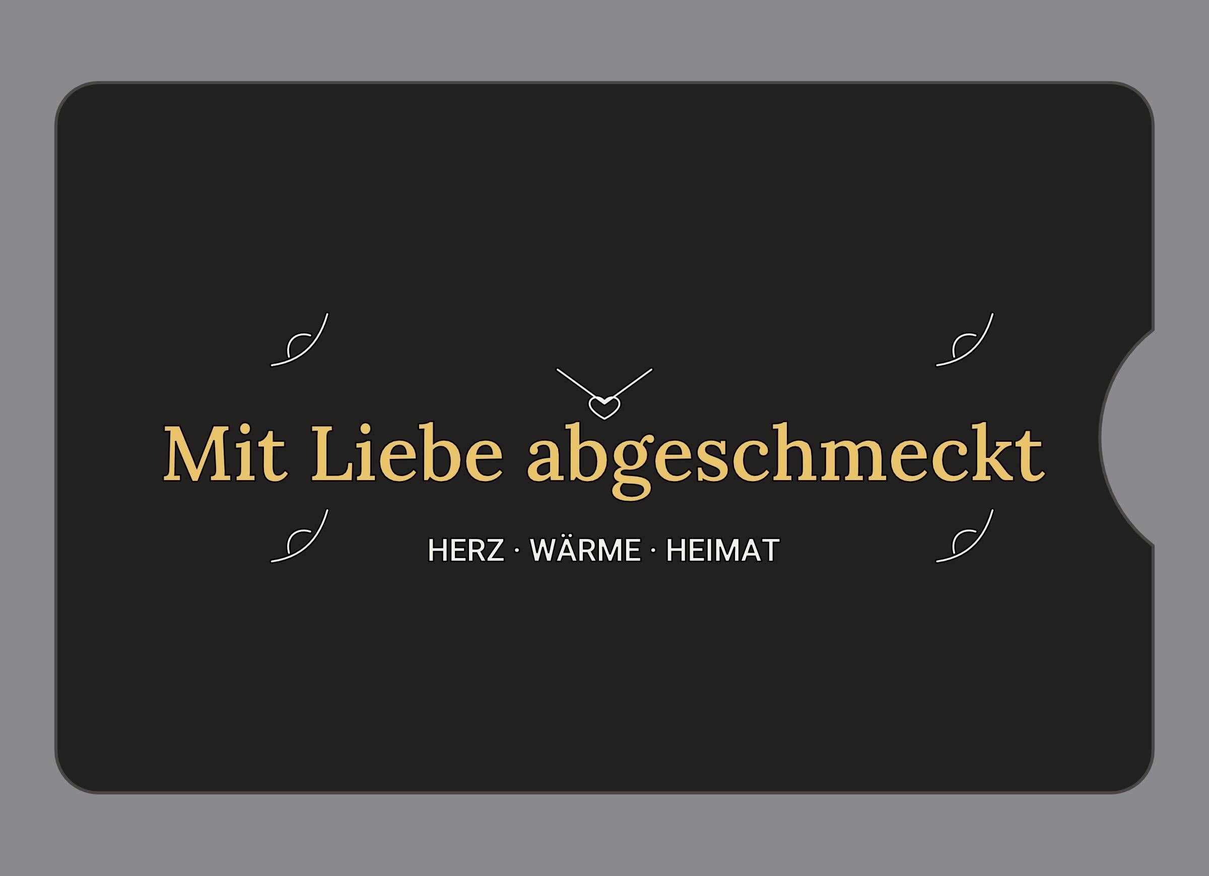 Display-Abdeckung passend für Thermomix TM6 – Mit Liebe abgeschmeckt | mehrfarbig, Wunschfarbe möglich