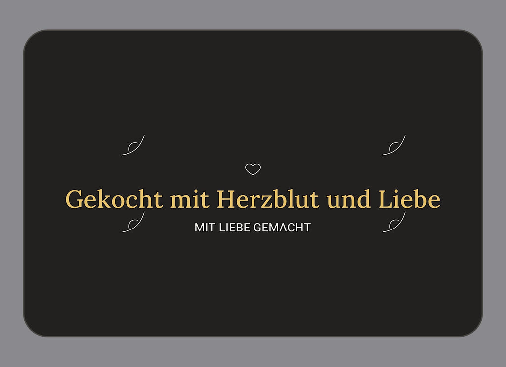 Display-Abdeckung passend für Thermomix TM7 – Gekocht mit Herzblut und Liebe | mehrfarbig, Wunschfarbe möglich