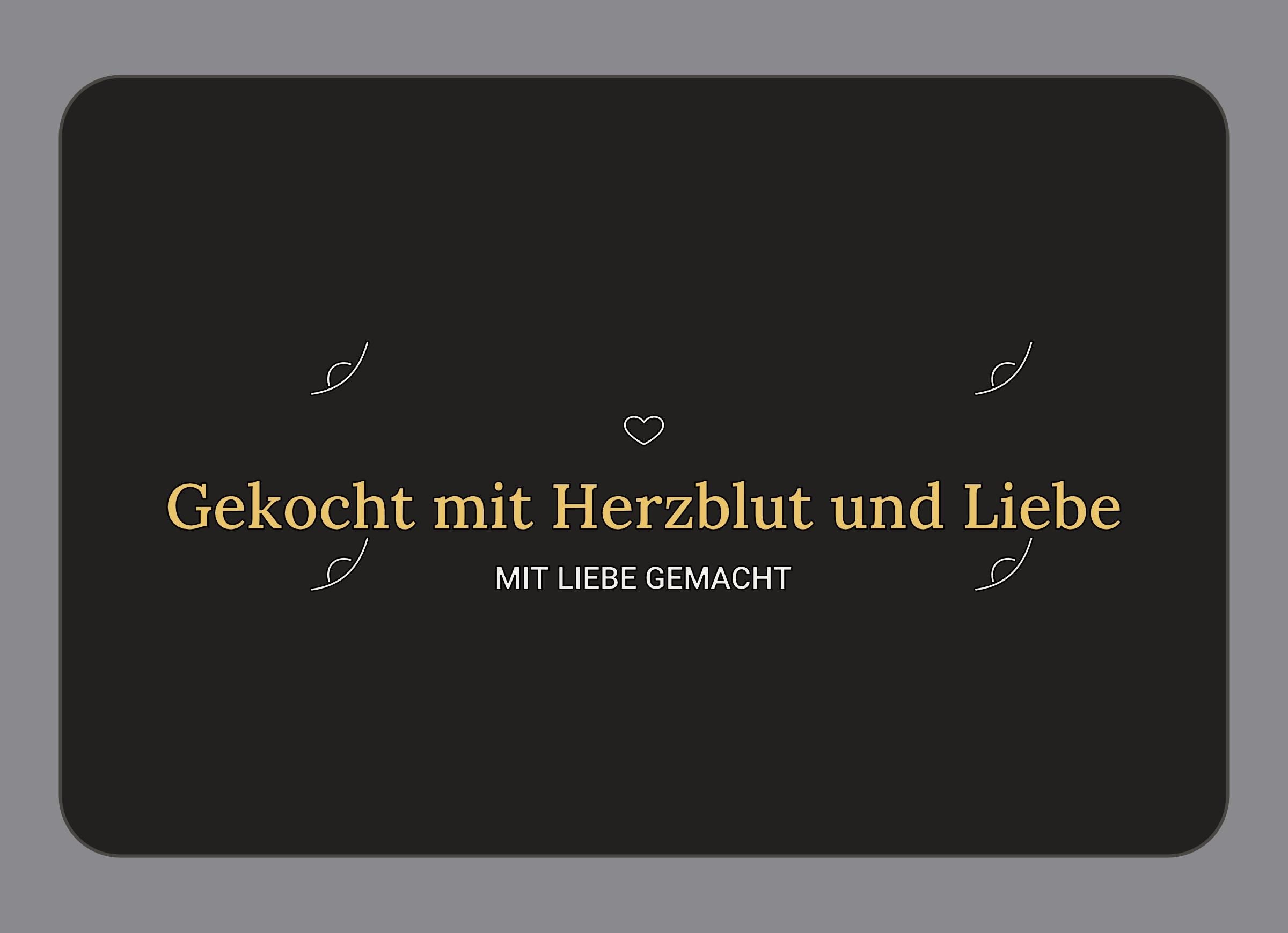 Display-Abdeckung passend für Thermomix TM7 – Gekocht mit Herzblut und Liebe | mehrfarbig, Wunschfarbe möglich