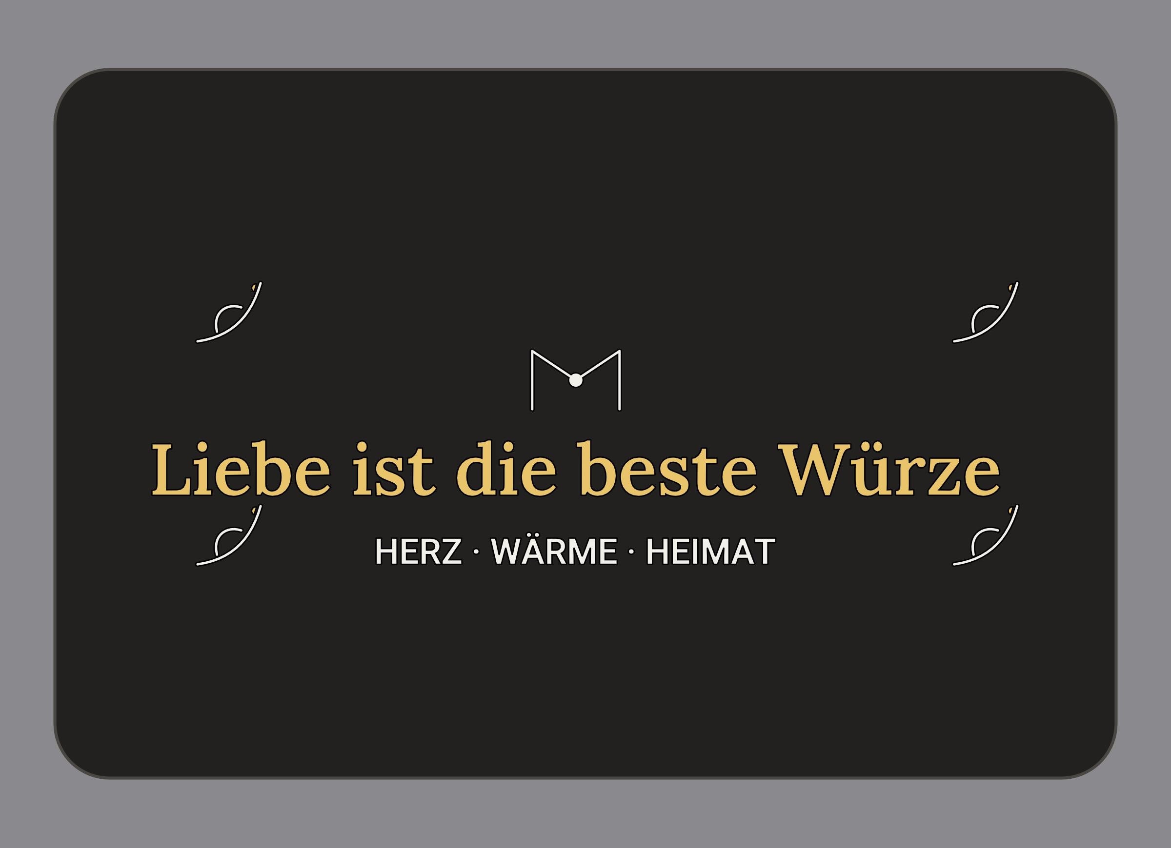 Display-Abdeckung passend für Thermomix TM7 – Liebe ist die beste Würze | mehrfarbig, Wunschfarbe möglich