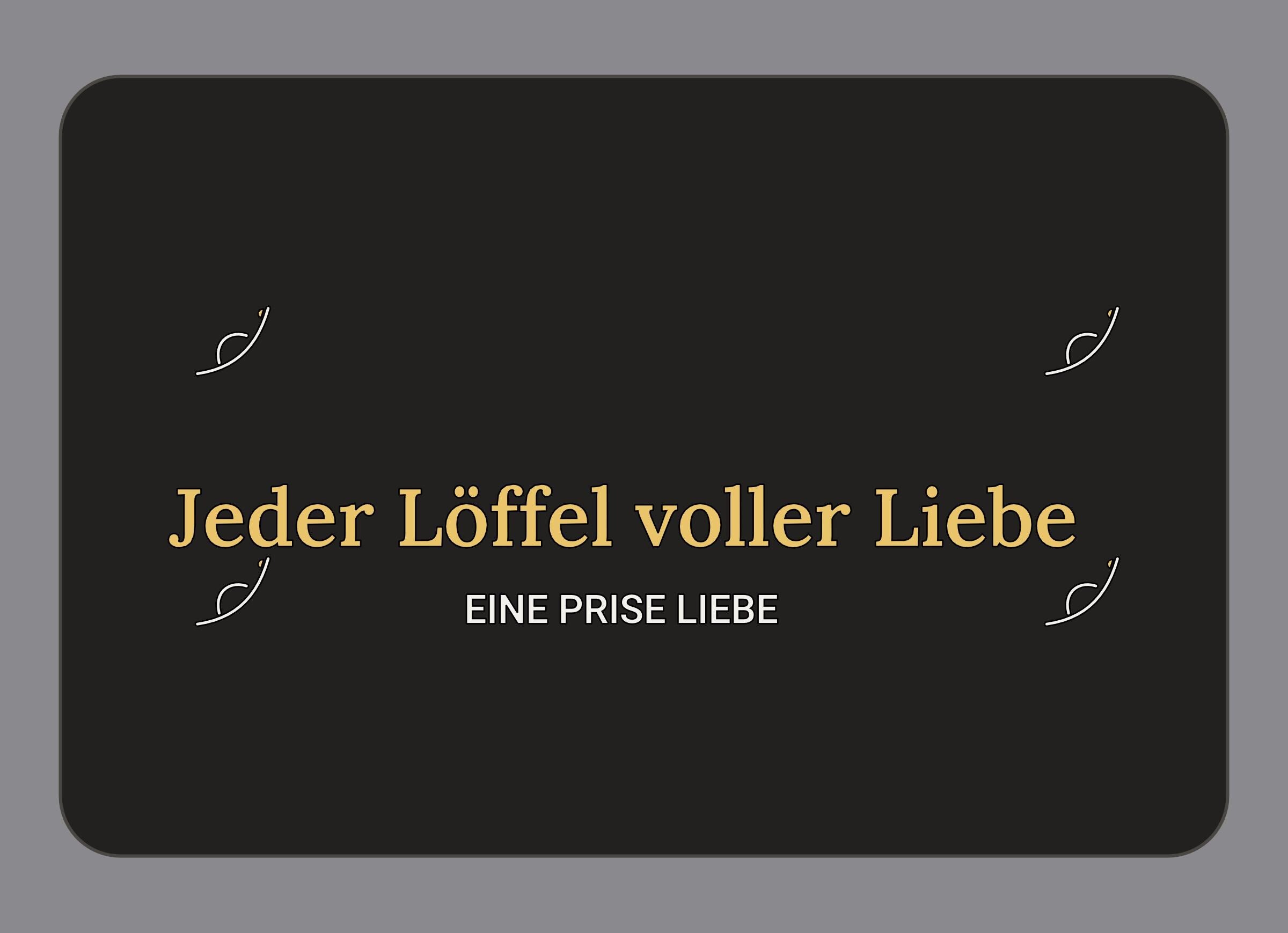 Display-Abdeckung passend für Thermomix TM7 – Jeder Löffel voller Liebe | mehrfarbig, Wunschfarbe möglich