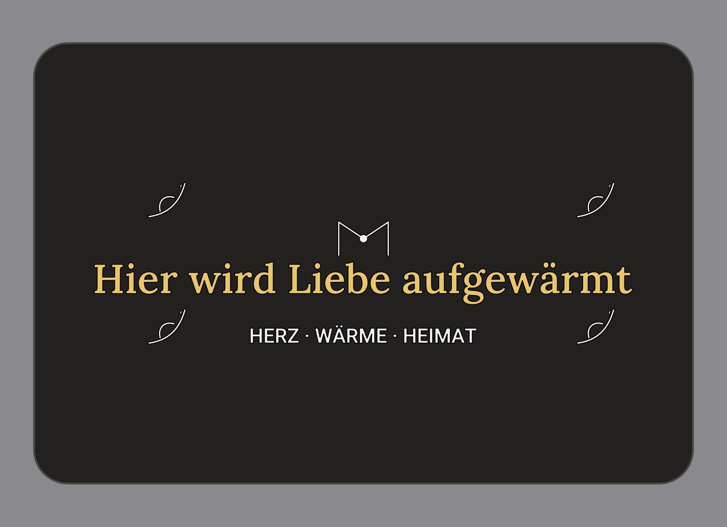 Display-Abdeckung passend für Thermomix TM7 – Hier wird Liebe aufgewärmt | mehrfarbig, Wunschfarbe möglich