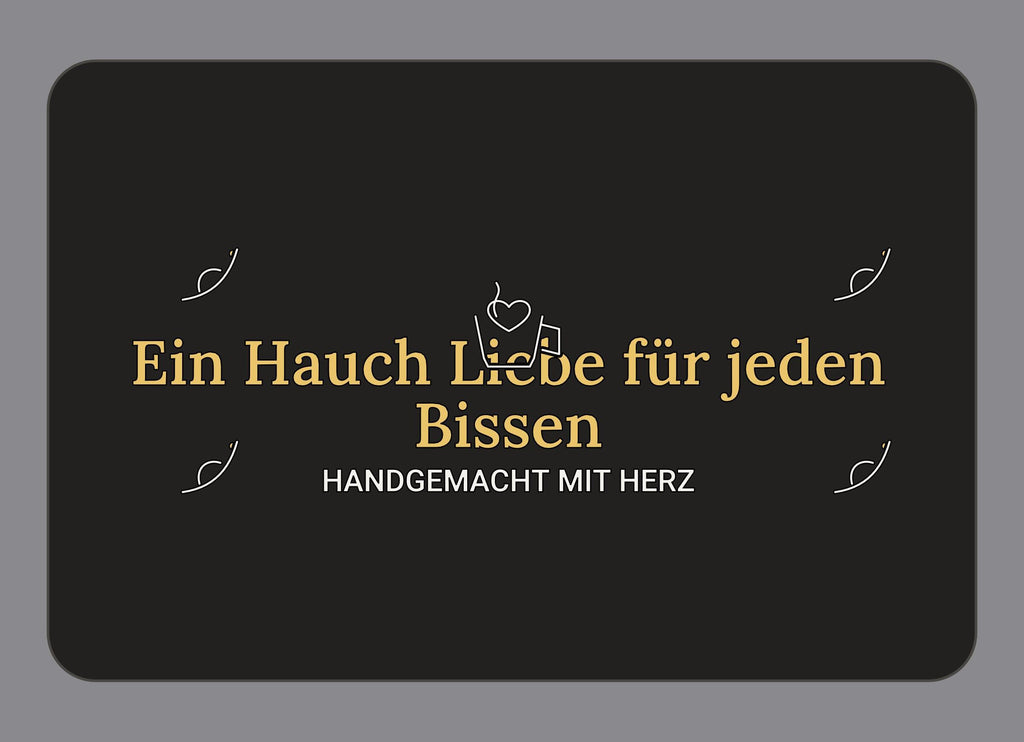 Display-Abdeckung passend für Thermomix TM7 – Ein Hauch Liebe für jeden Bissen | mehrfarbig, Wunschfarbe möglich