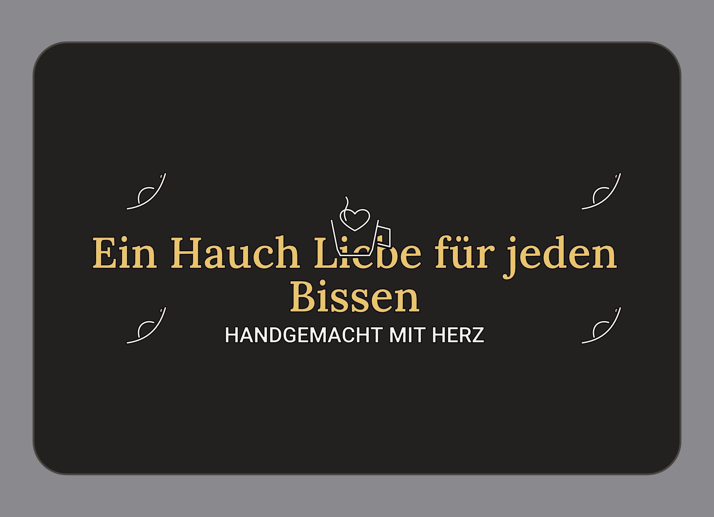 Display-Abdeckung passend für Thermomix TM7 – Ein Hauch Liebe für jeden Bissen | mehrfarbig, Wunschfarbe möglich