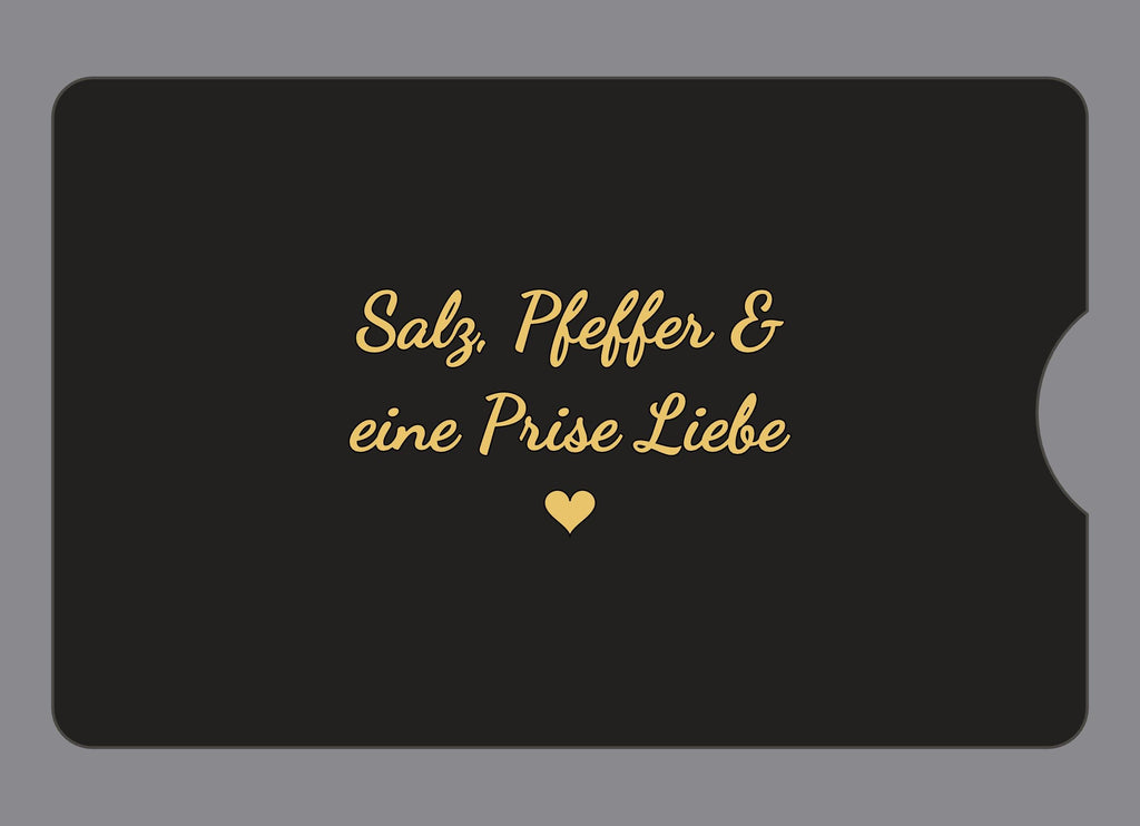 Display-Abdeckung passend für Thermomix TM6 – Salz, Pfeffer & eine Prise Liebe | mehrfarbig, Wunschfarbe möglich