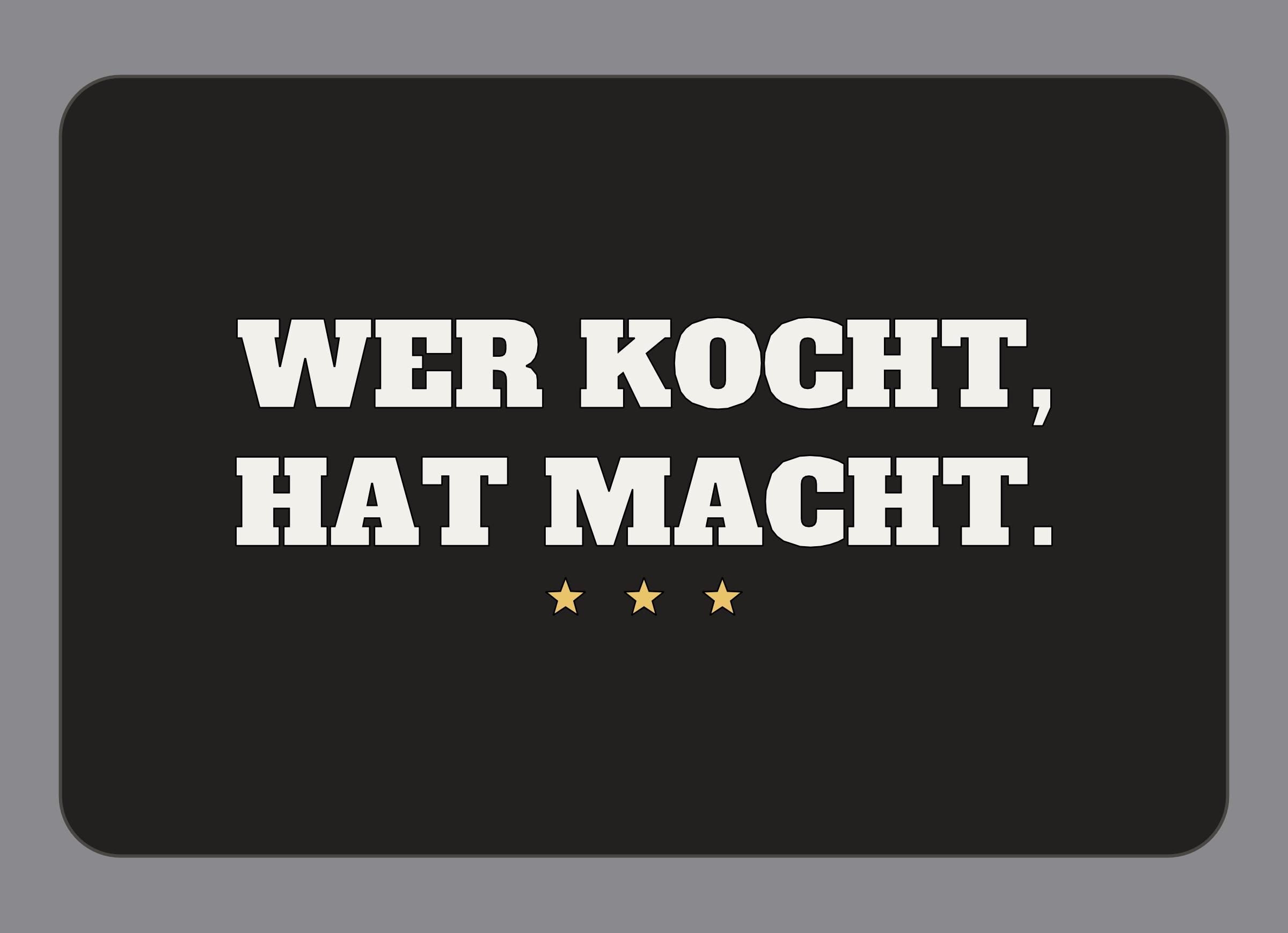 Display-Abdeckung passend für Thermomix TM7 – Wer kocht, hat Macht. | mehrfarbig, Wunschfarbe möglich