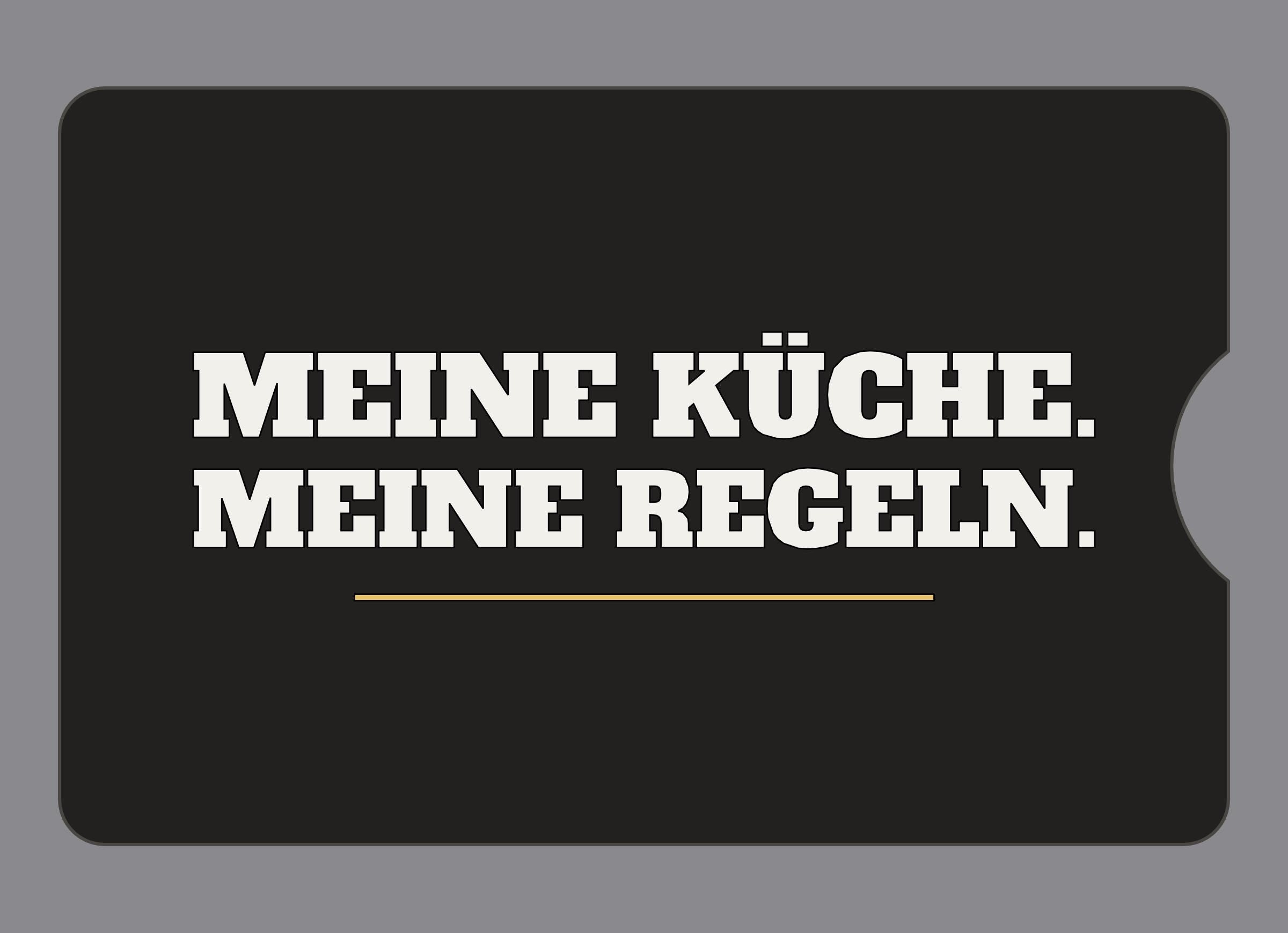 Display-Abdeckung passend für Thermomix TM6 – Meine Küche. Meine Regeln. | mehrfarbig, Wunschfarbe möglich