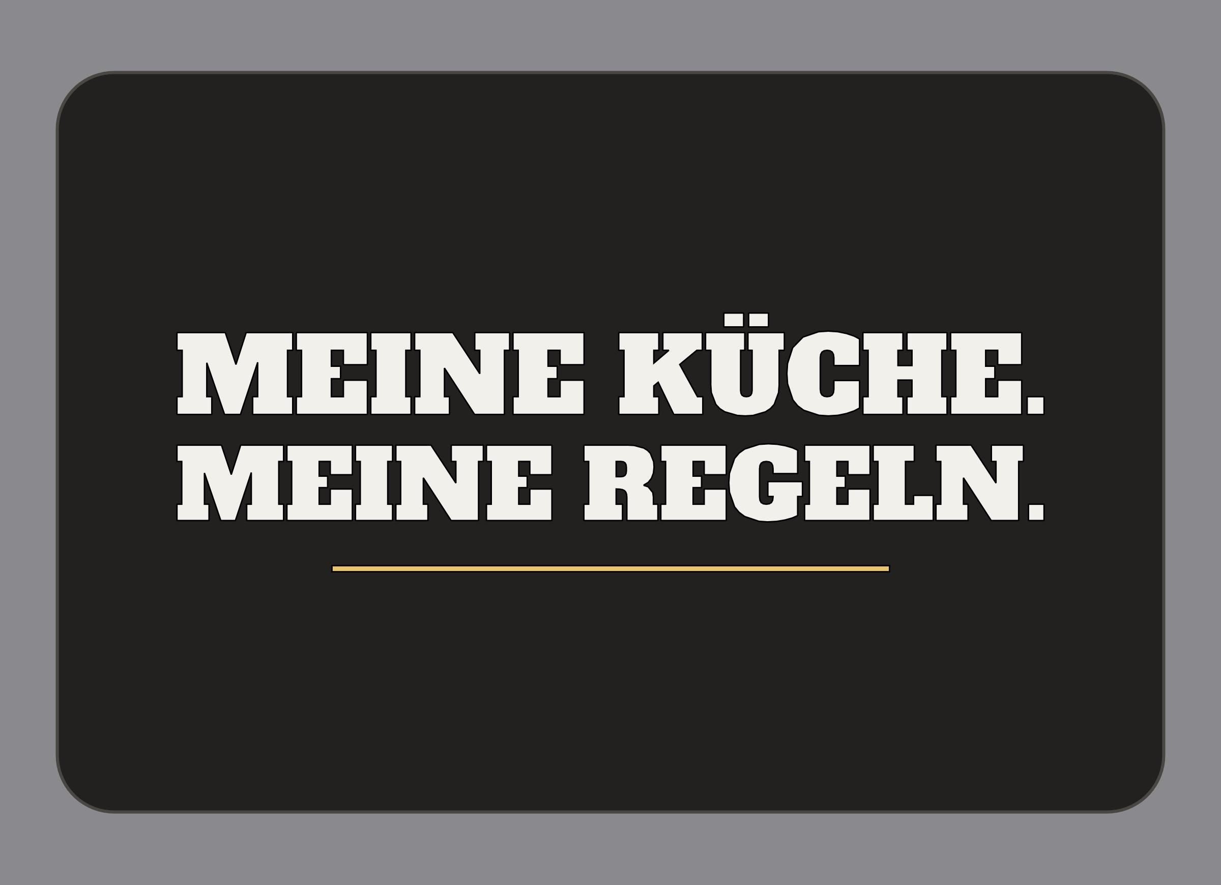 Display-Abdeckung passend für Thermomix TM7 – Meine Küche. Meine Regeln. | mehrfarbig, Wunschfarbe möglich