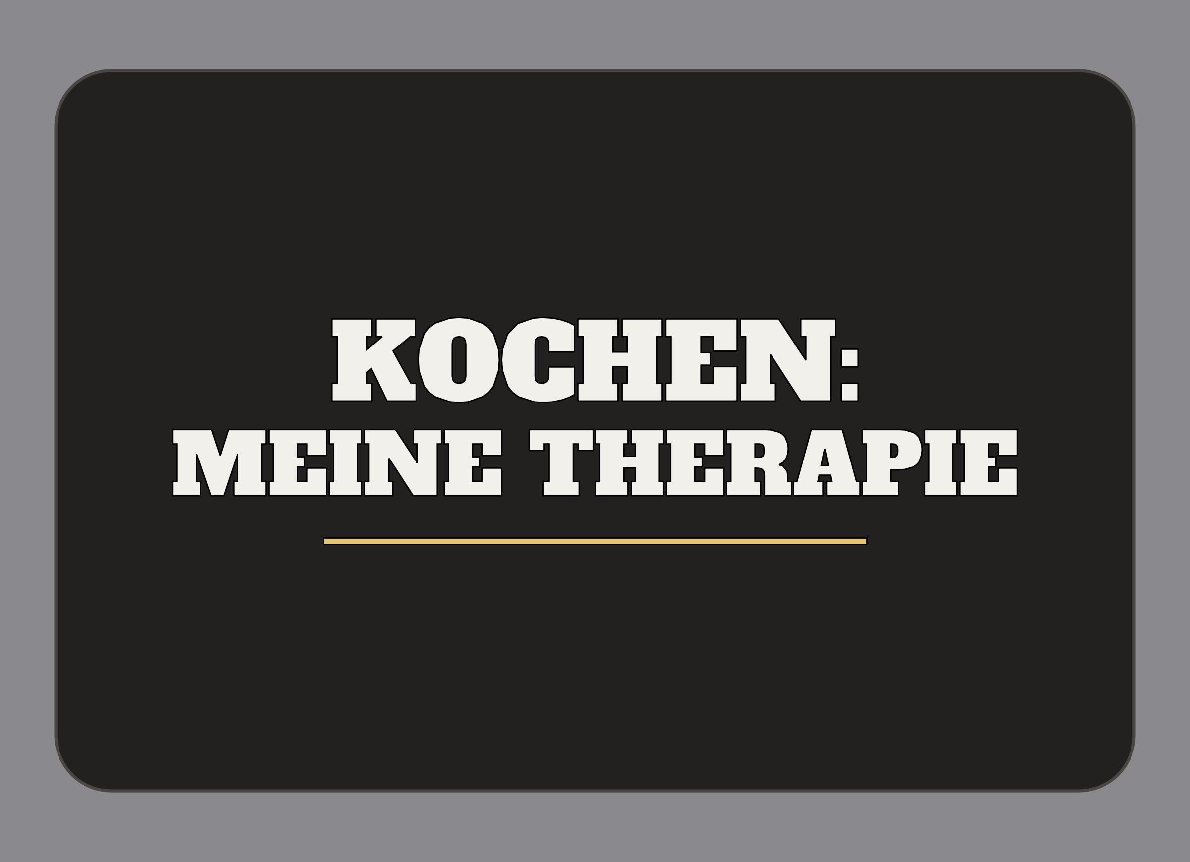 Display-Abdeckung passend für Thermomix TM7 – Kochen: Meine Therapie | mehrfarbig, Wunschfarbe möglich