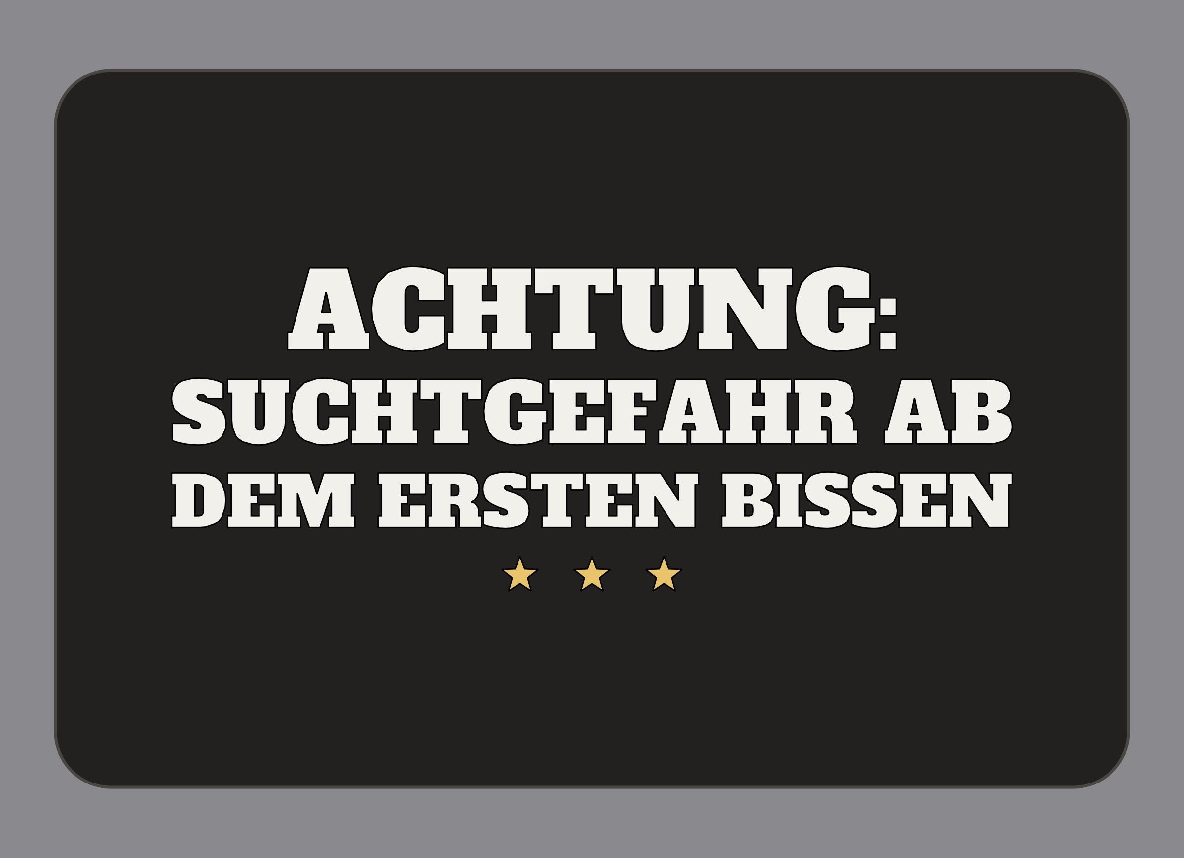 Display-Abdeckung passend für Thermomix TM7 – Achtung: Suchtgefahr ab dem ersten Bissen | mehrfarbig, Wunschfarbe möglich