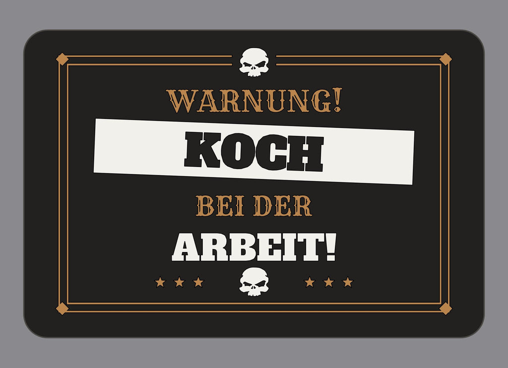 Display-Abdeckung passend für Thermomix TM7 – Warnung! Koch bei der Arbeit! | mehrfarbig, Wunschfarbe möglich