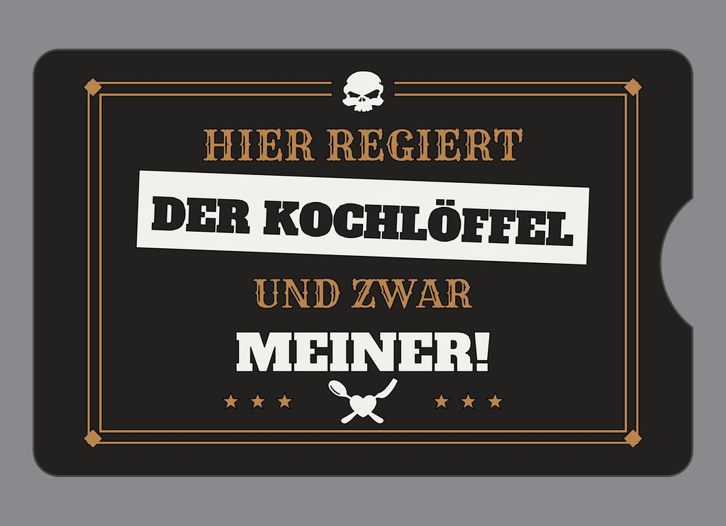 Display-Abdeckung passend für Thermomix TM6 – Hier regiert der Kochlöffel, und zwar meiner! | mehrfarbig, Wunschfarbe möglich
