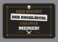 Display-Abdeckung passend für Thermomix TM7 – Hier regiert der Kochlöffel, und zwar meiner! | mehrfarbig, Wunschfarbe möglich