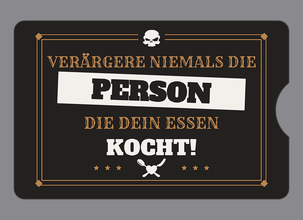 Display-Abdeckung passend für Thermomix TM6 – Verärgere niemals die Person, die dein Essen kocht! | mehrfarbig, Wunschfarbe möglich
