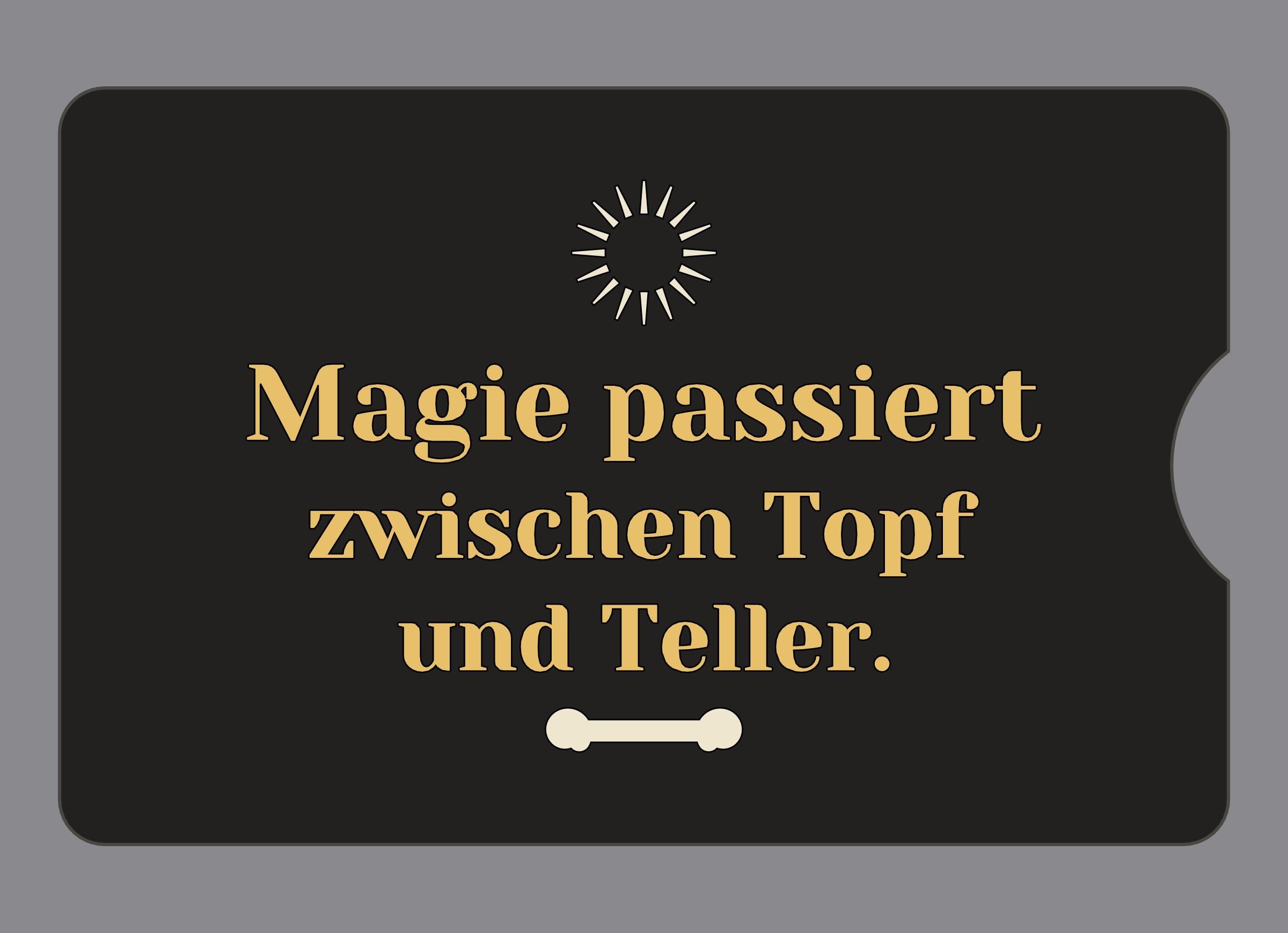 Display-Abdeckung passend für Thermomix TM6 – Magie passiert zwischen Topf und Teller. | mehrfarbig, Wunschfarbe möglich