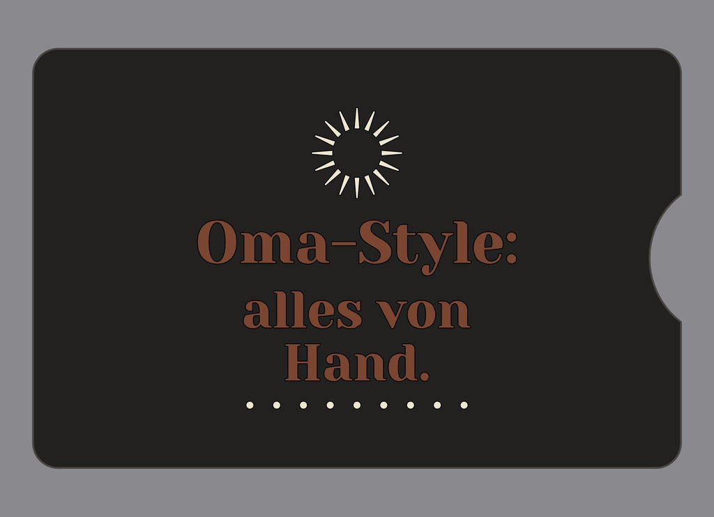 Display-Abdeckung passend für Thermomix TM6 – Oma-Style: alles von Hand. | mehrfarbig, Wunschfarbe möglich