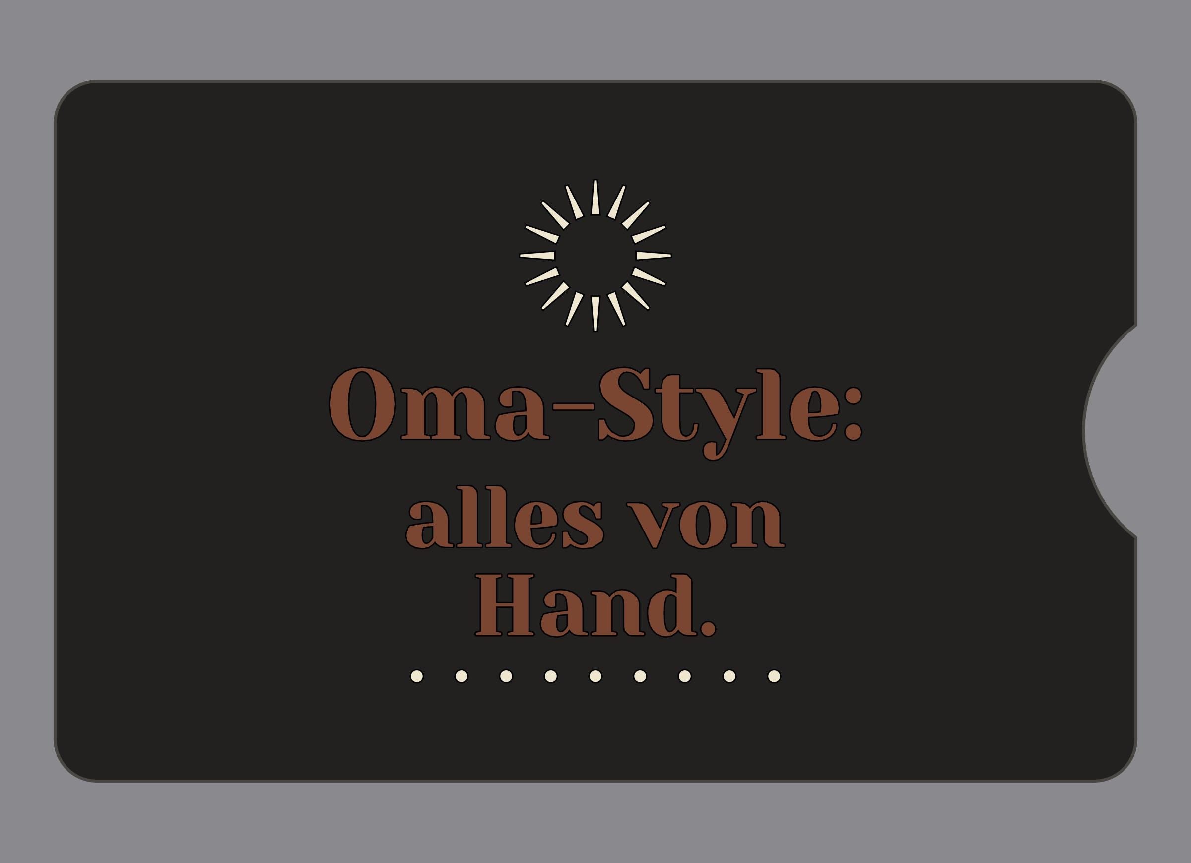 Display-Abdeckung passend für Thermomix TM6 – Oma-Style: alles von Hand. | mehrfarbig, Wunschfarbe möglich
