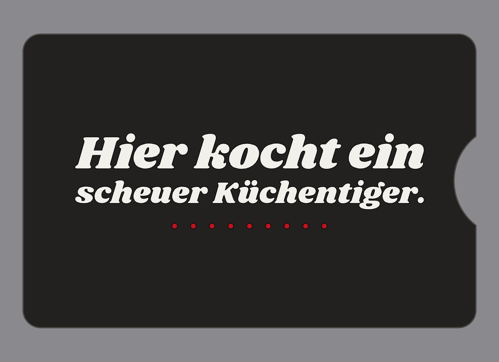 Display-Abdeckung passend für Thermomix TM6 – Hier kocht ein scheuer Küchentiger. | mehrfarbig, Wunschfarbe möglich